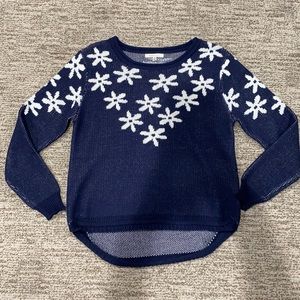 Blue floral sweater
